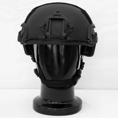 Casque tactique à l'épreuve des balles balistique rapide Nij Iiia durable noir mat fabriqué en PE